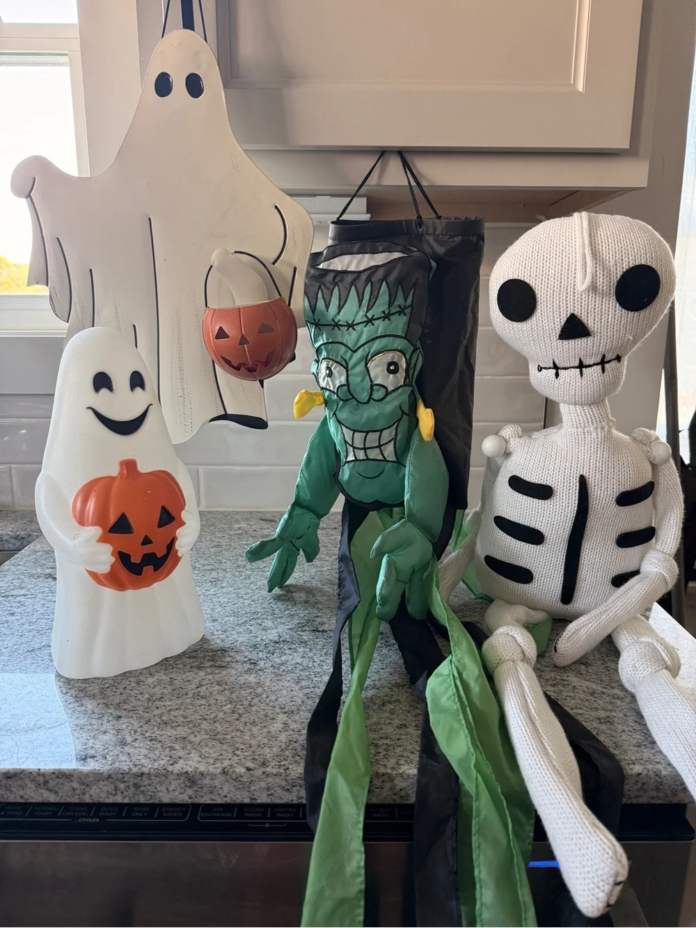 Halloween Decor - Frankenstein, Ghosts & Skeleton
